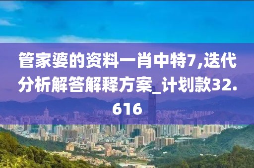 管家婆的资料一肖中特7,迭代分析解答解释方案_计划款32.616