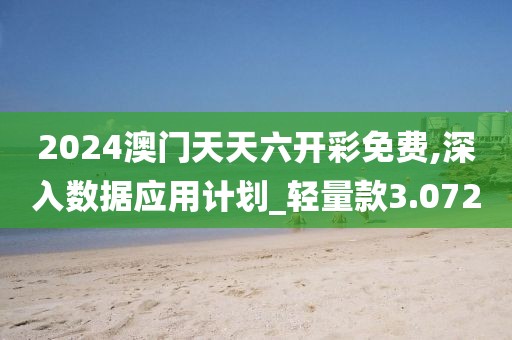 2024澳门天天六开彩免费,深入数据应用计划_轻量款3.072