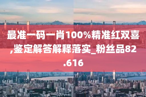 最准一码一肖100%精准红双喜,鉴定解答解释落实_粉丝品82.616