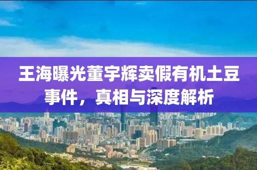 王海曝光董宇辉卖假有机土豆事件，真相与深度解析
