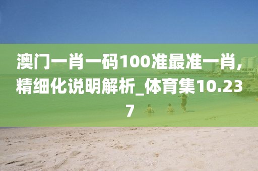 澳门一肖一码100准最准一肖,精细化说明解析_体育集10.237