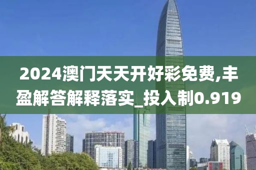 2024澳门天天开好彩免费,丰盈解答解释落实_投入制0.919