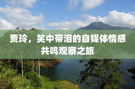 贾玲，笑中带泪的自媒体情感共鸣观察之旅