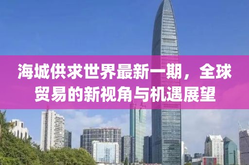 海城供求世界最新一期，全球贸易的新视角与机遇展望