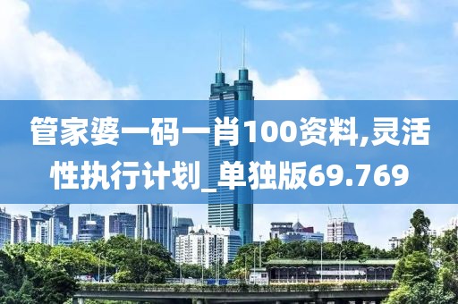 管家婆一码一肖100资料,灵活性执行计划_单独版69.769
