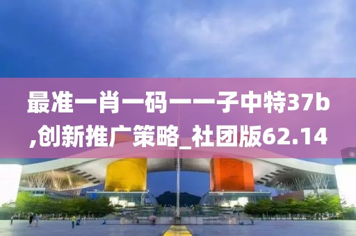 最准一肖一码一一子中特37b,创新推广策略_社团版62.14