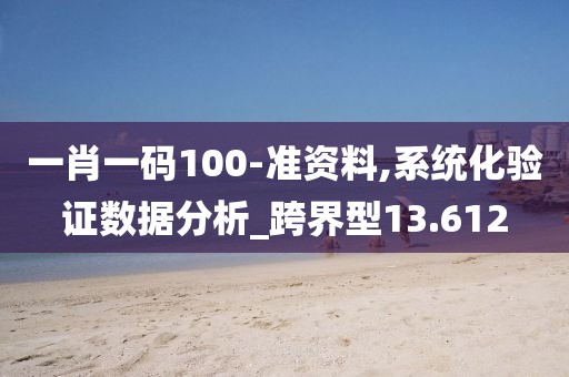 一肖一码100-准资料,系统化验证数据分析_跨界型13.612