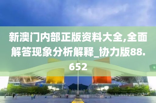 新澳门内部正版资料大全,全面解答现象分析解释_协力版88.652