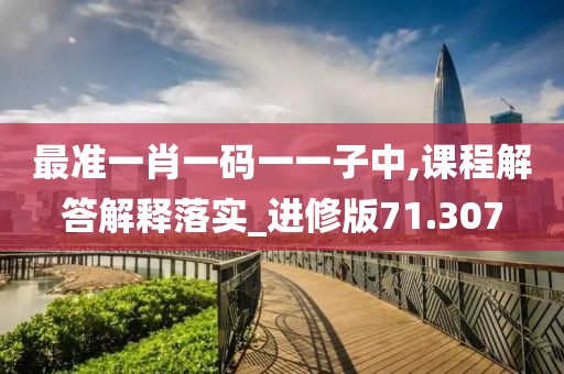最准一肖一码一一子中,课程解答解释落实_进修版71.307