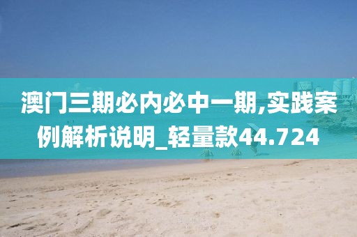澳门三期必内必中一期,实践案例解析说明_轻量款44.724