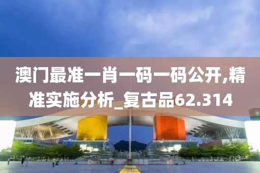 澳门最准一肖一码一码公开,精准实施分析_复古品62.314