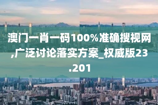澳门一肖一码100%准确搜视网,广泛讨论落实方案_权威版23.201