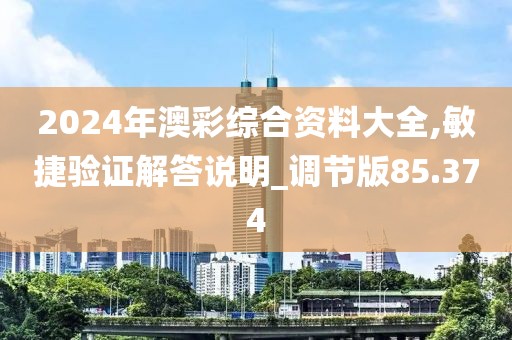 2024年澳彩综合资料大全,敏捷验证解答说明_调节版85.374