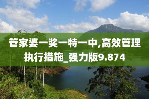 管家婆一奖一特一中,高效管理执行措施_强力版9.874