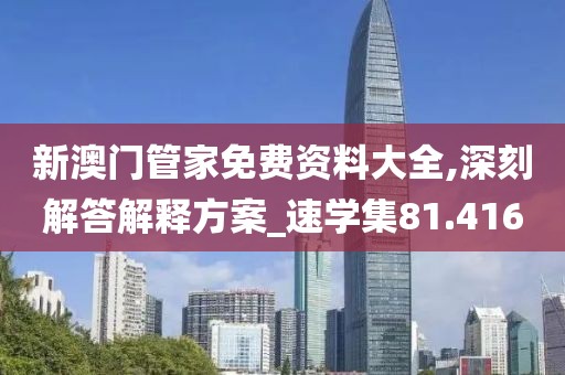 新澳门管家免费资料大全,深刻解答解释方案_速学集81.416