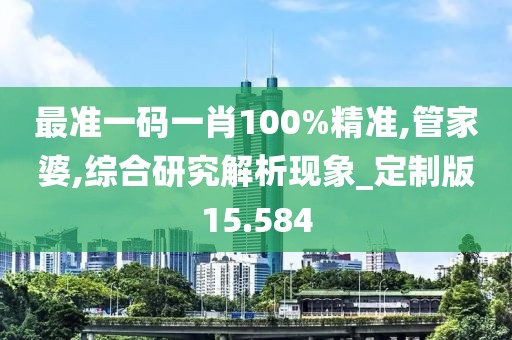 最准一码一肖100%精准,管家婆,综合研究解析现象_定制版15.584