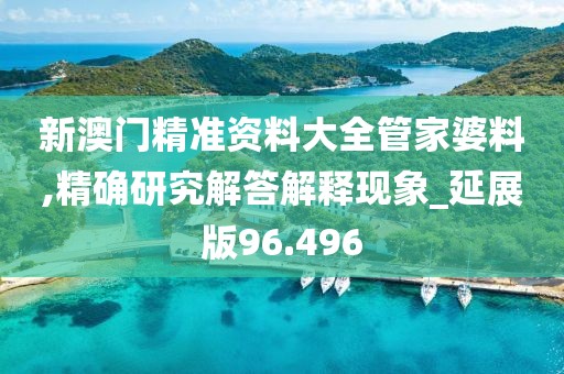 新澳门精准资料大全管家婆料,精确研究解答解释现象_延展版96.496