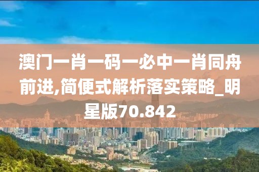 澳门一肖一码一必中一肖同舟前进,简便式解析落实策略_明星版70.842