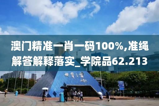 澳门精准一肖一码100%,准绳解答解释落实_学院品62.213
