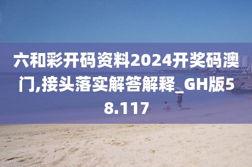 六和彩开码资料2024开奖码澳门,接头落实解答解释_GH版58.117