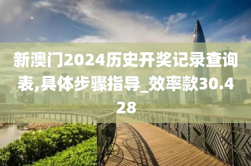 新澳门2024历史开奖记录查询表,具体步骤指导_效率款30.428