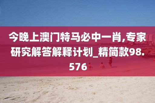 今晚上澳门特马必中一肖,专家研究解答解释计划_精简款98.576