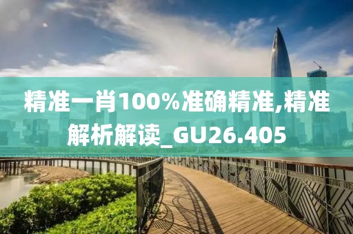 精准一肖100%准确精准,精准解析解读_GU26.405