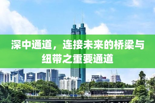 深中通道，连接未来的桥梁与纽带之重要通道