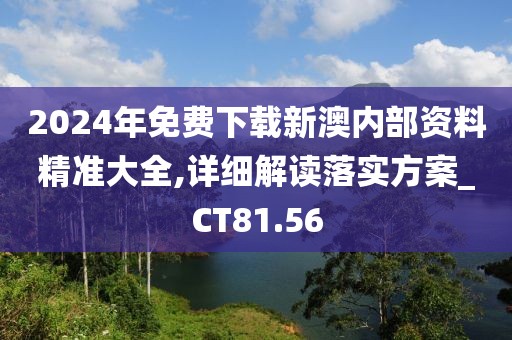 2024年免费下载新澳内部资料精准大全,详细解读落实方案_CT81.56