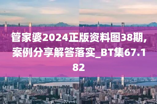 管家婆2024正版资料图38期,案例分享解答落实_BT集67.182