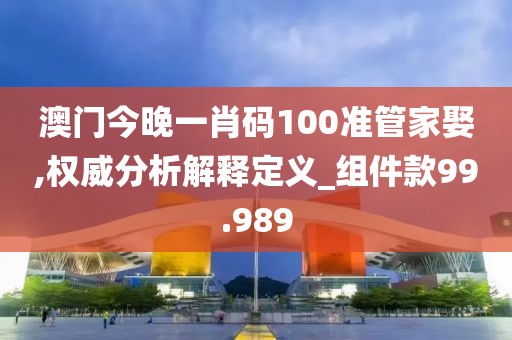 澳门今晚一肖码100准管家娶,权威分析解释定义_组件款99.989