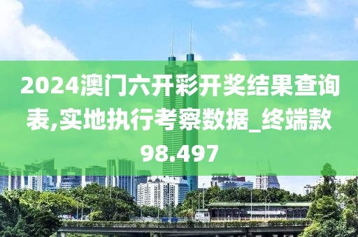 2024澳门六开彩开奖结果查询表,实地执行考察数据_终端款98.497