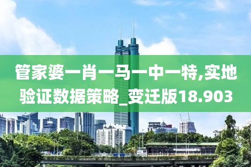管家婆一肖一马一中一特,实地验证数据策略_变迁版18.903