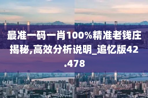 最准一码一肖100%精准老钱庄揭秘,高效分析说明_追忆版42.478