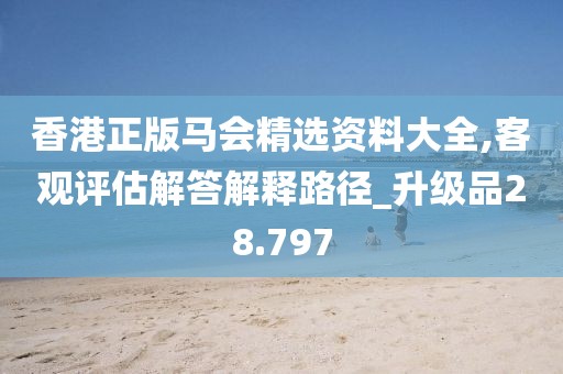 香港正版马会精选资料大全,客观评估解答解释路径_升级品28.797