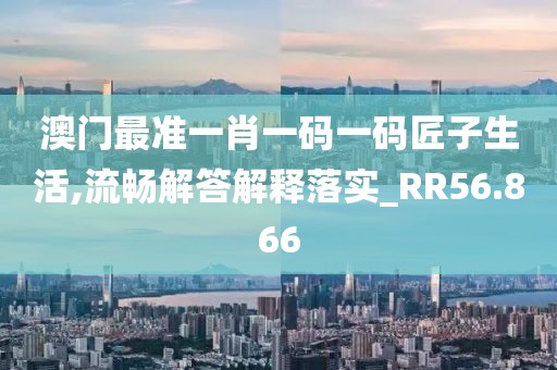 澳门最准一肖一码一码匠子生活,流畅解答解释落实_RR56.866