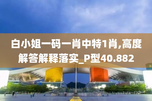 白小姐一码一肖中特1肖,高度解答解释落实_P型40.882