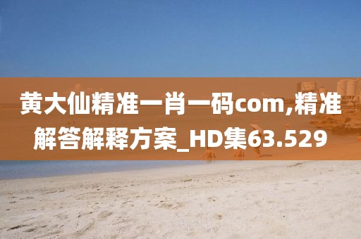 黄大仙精准一肖一码com,精准解答解释方案_HD集63.529