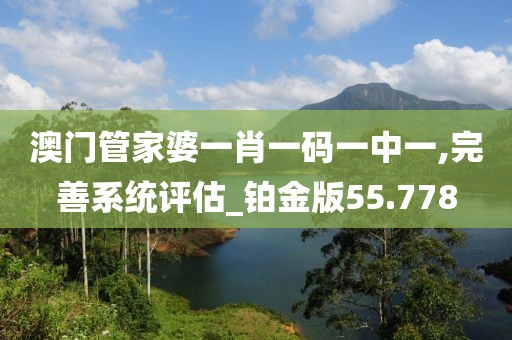 澳门管家婆一肖一码一中一,完善系统评估_铂金版55.778