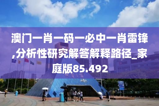 澳门一肖一码一必中一肖雷锋,分析性研究解答解释路径_家庭版85.492