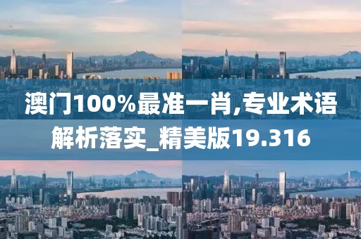 澳门100%最准一肖,专业术语解析落实_精美版19.316