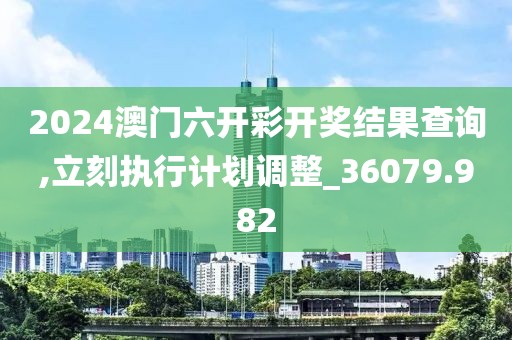 2024澳门六开彩开奖结果查询,立刻执行计划调整_36079.982