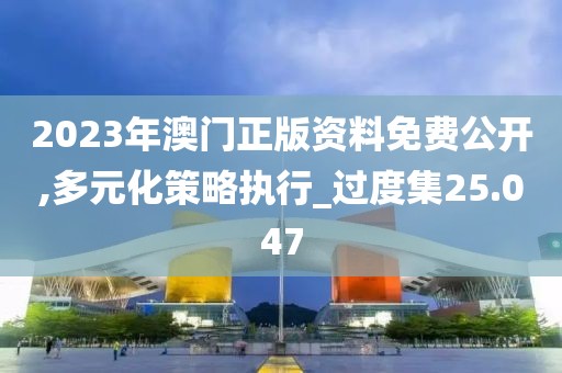 2023年澳门正版资料免费公开,多元化策略执行_过度集25.047