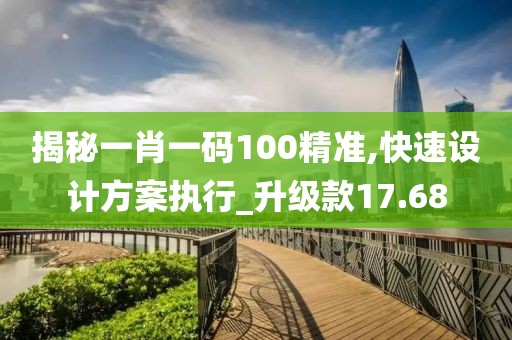 揭秘一肖一码100精准,快速设计方案执行_升级款17.68