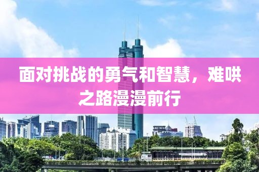 面对挑战的勇气和智慧，难哄之路漫漫前行