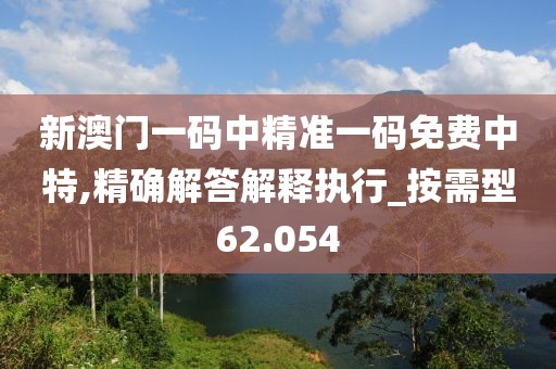 新澳门一码中精准一码免费中特,精确解答解释执行_按需型62.054