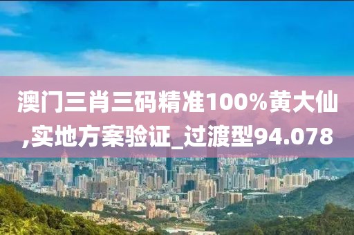 澳门三肖三码精准100%黄大仙,实地方案验证_过渡型94.078