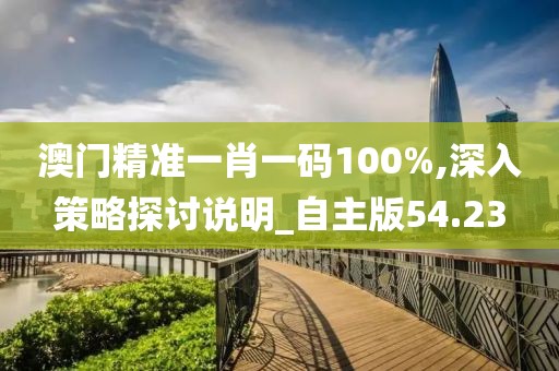 澳门精准一肖一码100%,深入策略探讨说明_自主版54.23