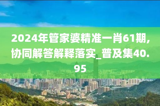 2024年管家婆精准一肖61期,协同解答解释落实_普及集40.95