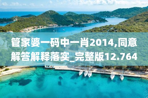 管家婆一码中一肖2014,同意解答解释落实_完整版12.764